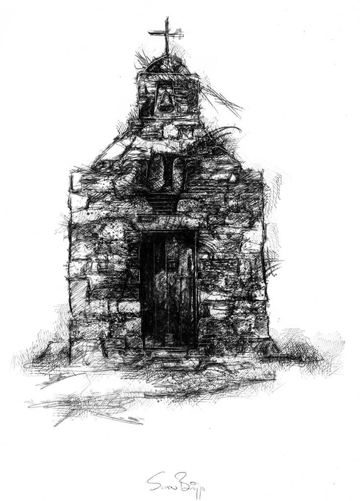 736x1024 Chapel Gr Sketches, Prints And Drawings - Chapel Sketch