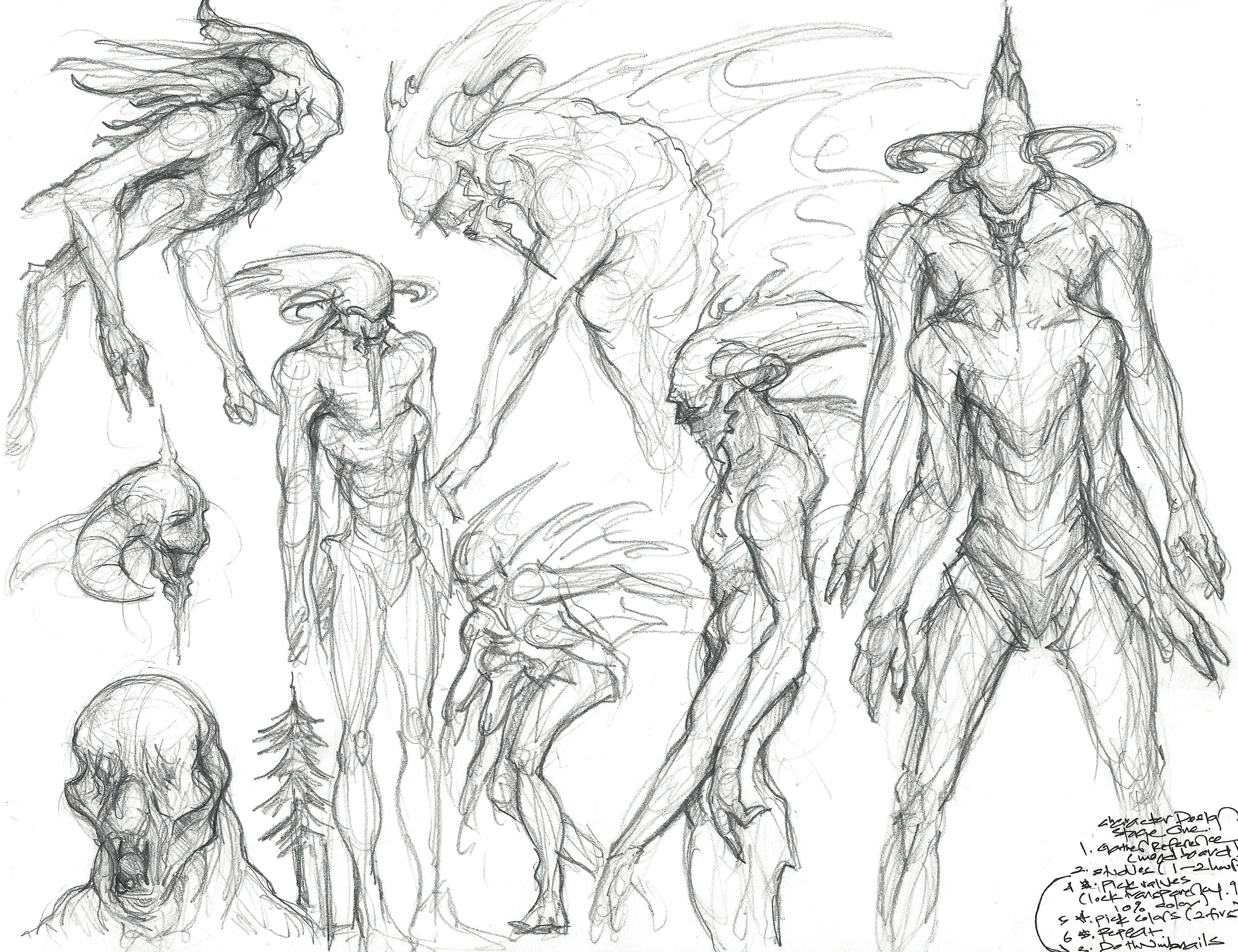 2600x2000 Character Design Primordial (Moodboard Amp Concept Sketches - Character Concept Sketch