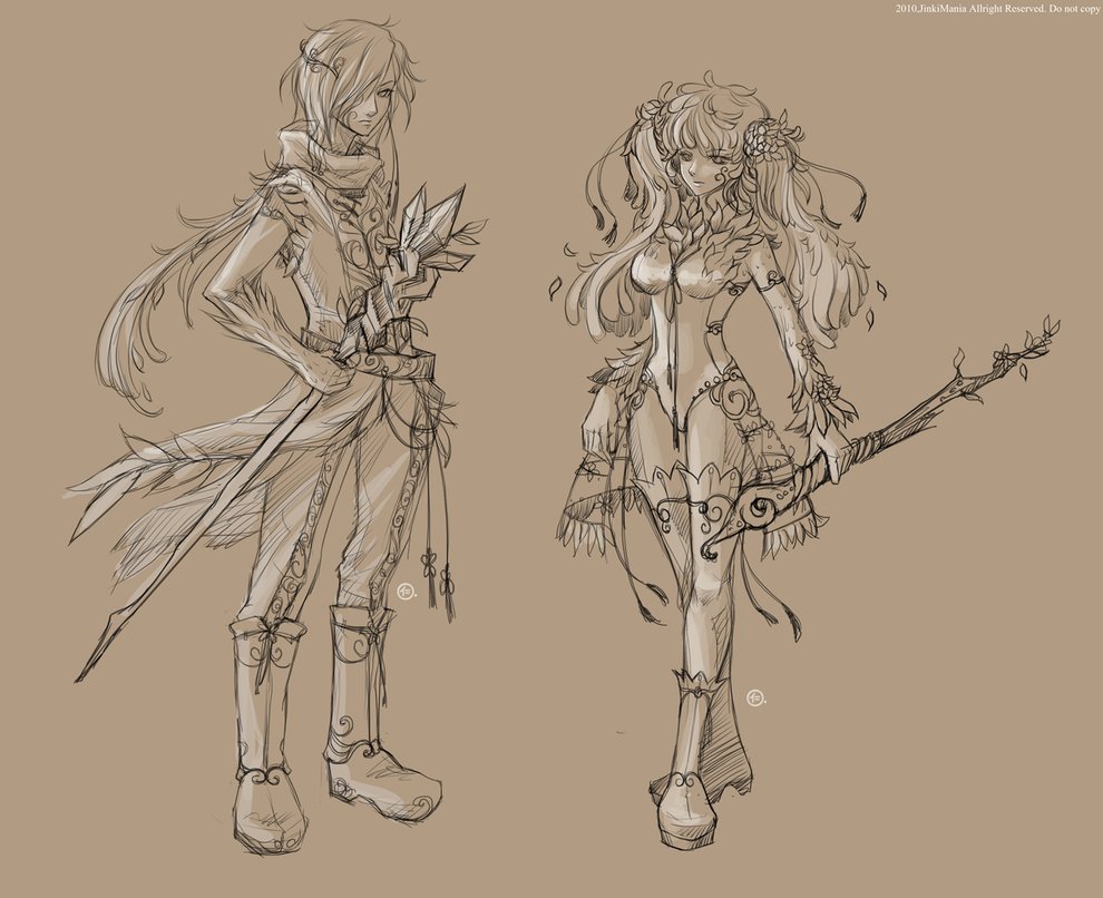 990x806 Character Concept Sketch 02 By Jinkimania - Character Concept Sketch