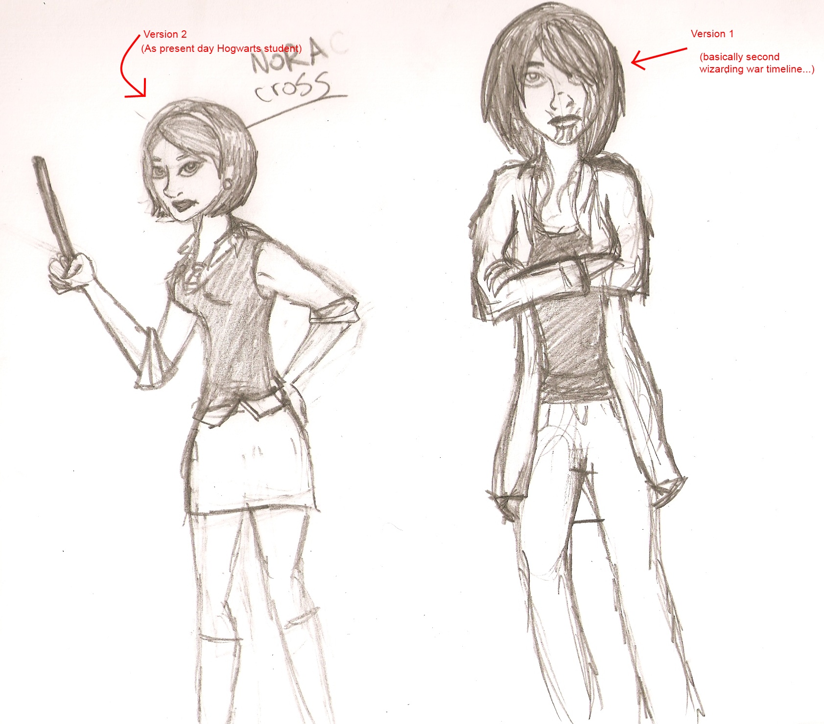 1683x1479 Harry Potter Original Characters Images Nora Crappy Sketches Hd - Character Sketch Of Harry Potter