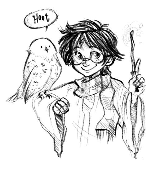 500x549 Related Image Harry Potter Harry Potter - Character Sketch Of Harry Potter