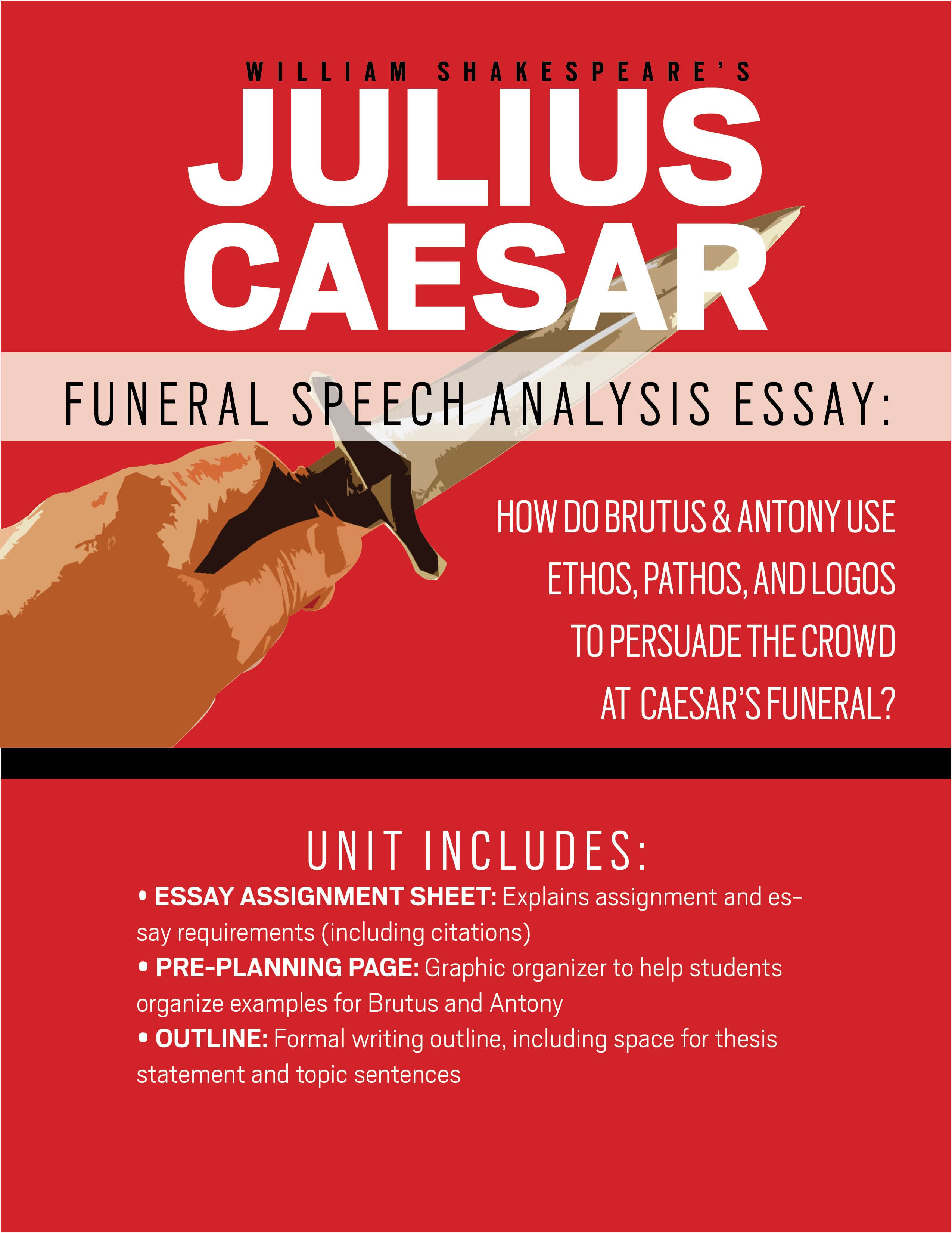 2550x3300 Julius Caesar Funeral Speech Essay Teacher Stuff - Character Sketch Of Julius Caesar Class 10