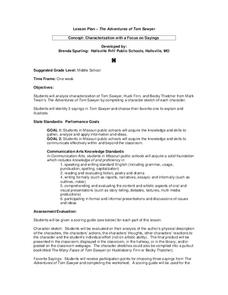 228x295 The Adventures Of Tom Sawyer Lesson Plan For 7th - Character Sketch Of Tom Sawyer
