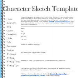 250x250 Character Profile Templates Pearltrees - Character Sketch Outline