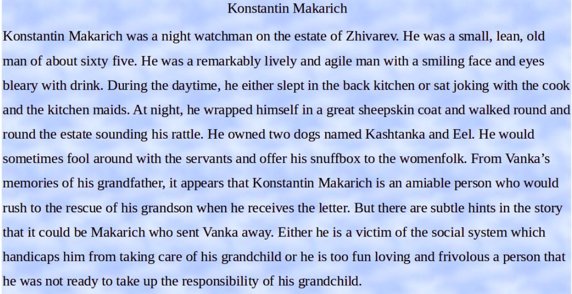 1136x583 Character Sketch Of Konstantin Makarich - Character Sketch Questions