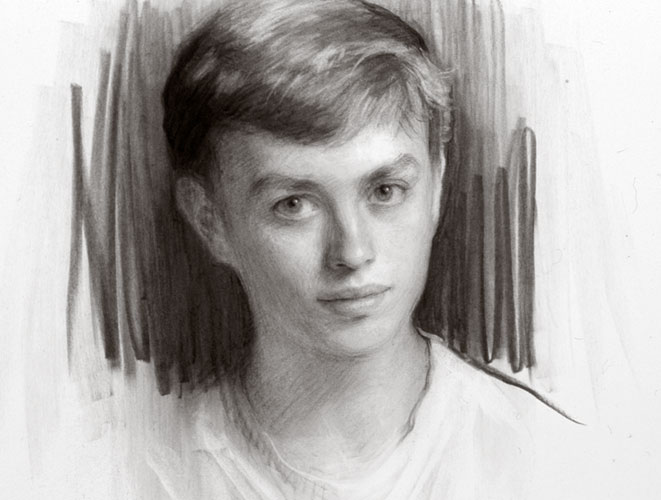 661x500 Dorian Vallejo - Charcoal Portrait Sketch