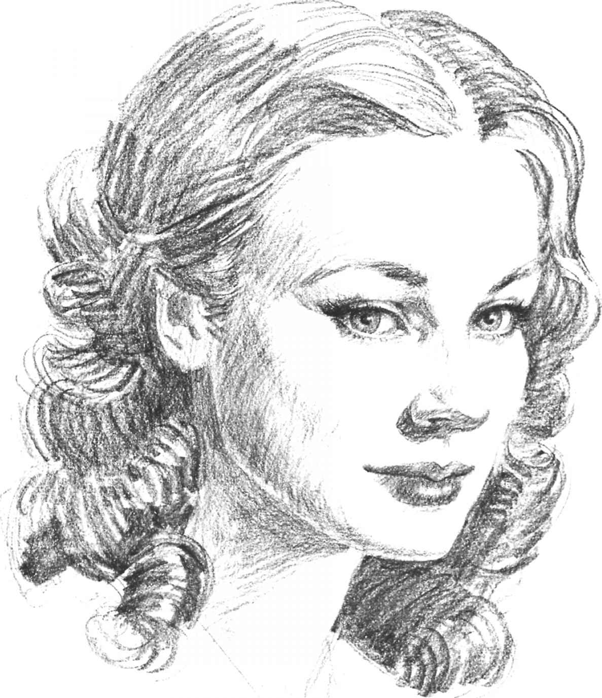 1187x1377 Charcoal Portrait Drawing - Charcoal Portrait Sketch