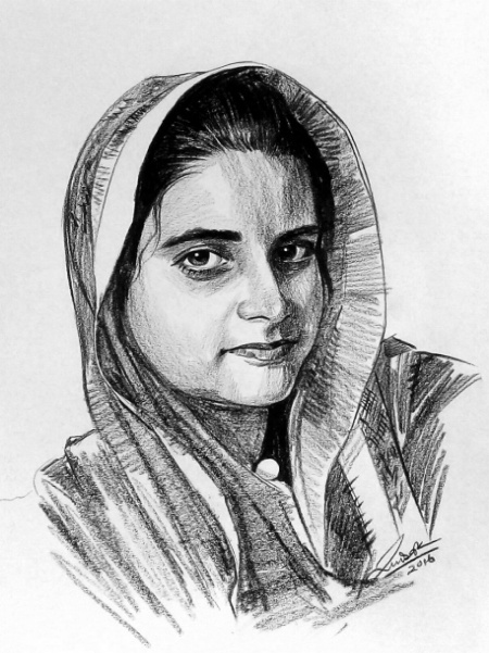 450x601 Charcoal Pencil Portrait Sketch Artist In Delhi Portrait - Charcoal Sketch Art
