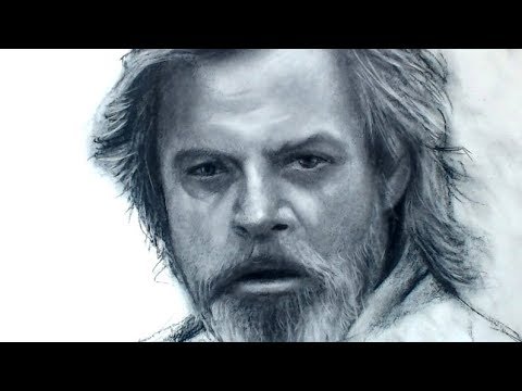 480x360 Drawing Luke Skywalker In Charcoal (Soft Charcoal Pencil Portrait - Charcoal Sketch Art