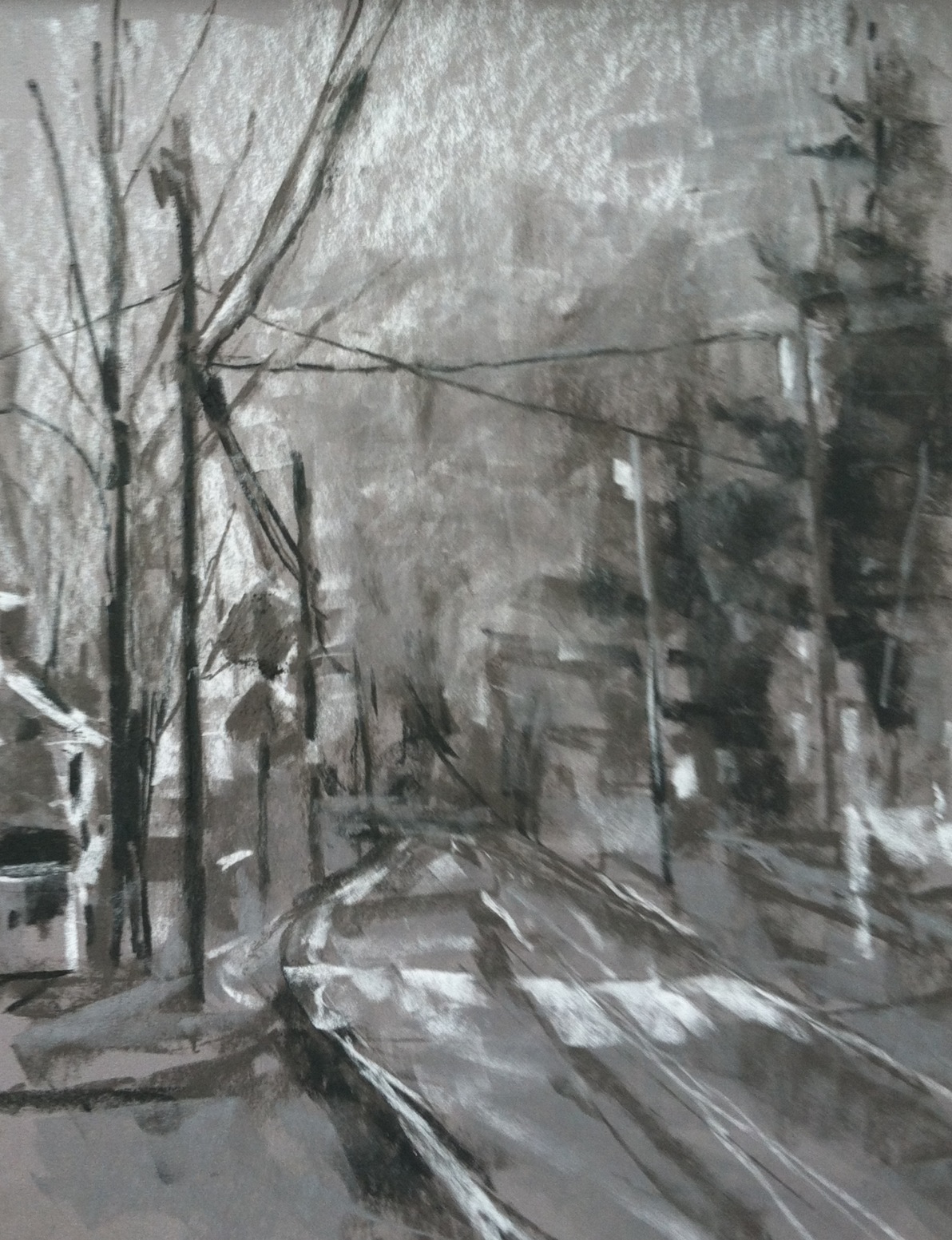 1192x1553 Charcoal Loosen Up! - Charcoal Sketch On Canvas