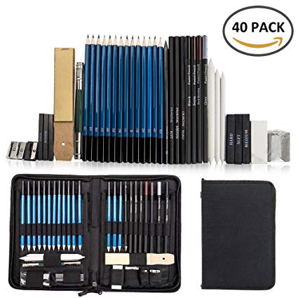 425x425 40 Pack Charcoal Drawing Set Charcoal Sketching - Charcoal Sketch Set