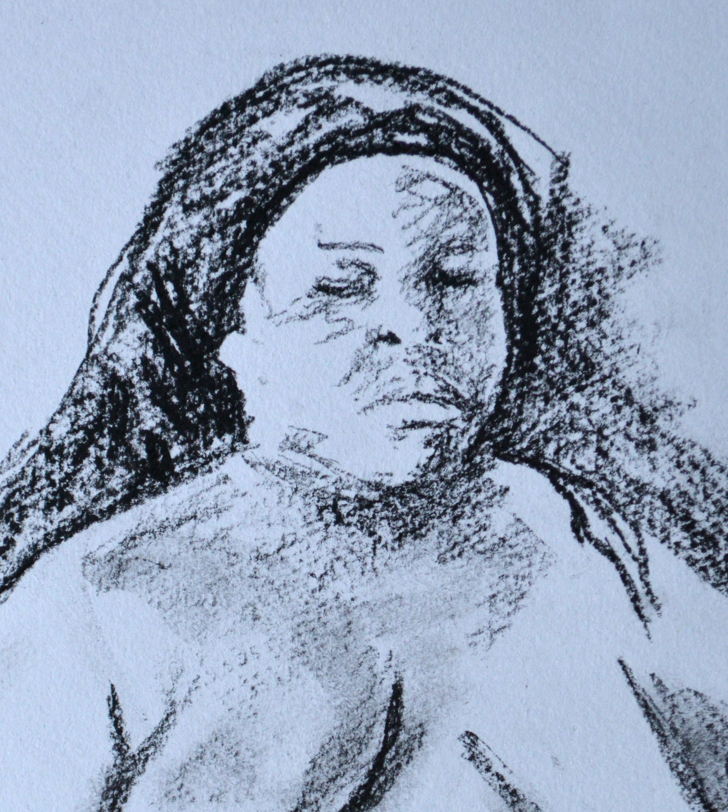 2336x2603 Quick Charcoal Sketch Portrait Sattie Charcoals - Charcoal Sketches