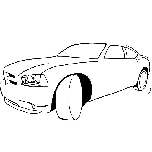 512x512 Dodge Charger Sketch Nitr01768 - Charger Sketch