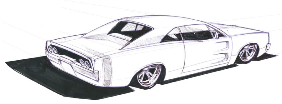 900x333 Charger Sketch By Magnek - Charger Sketch