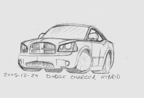 485x332 Chibi Dodge Charger Sketch By Cgvickers - Charger Sketch