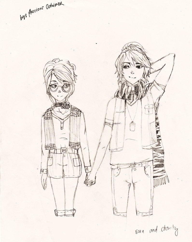 796x1004 Sketch Comm. Soma And Charity By 2x Jhaysd00dles - Charity Sketch