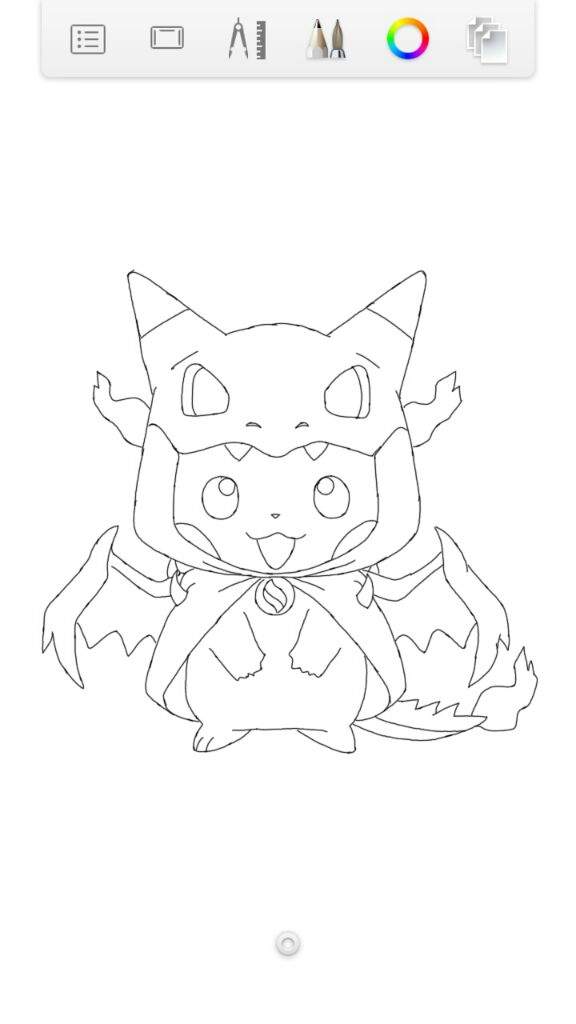 576x1024 Digital Sketch Of Pikachu In Mega Charizard X Costume Amino - Charizard Sketch