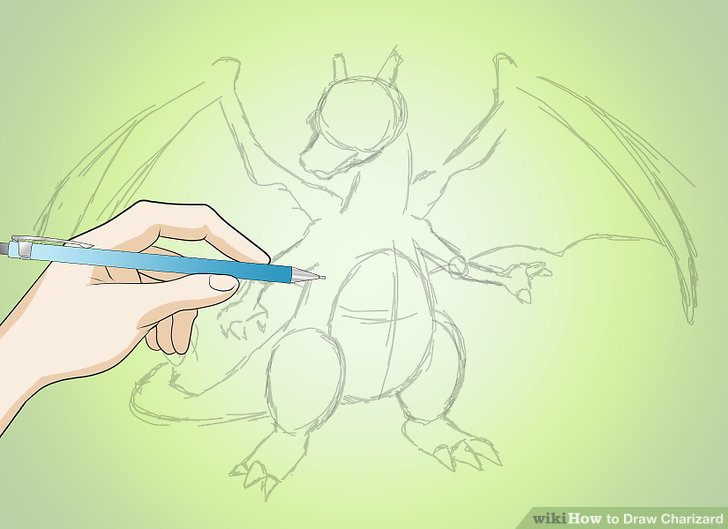 728x529 How To Draw Charizard (With Pictures) - Charizard Sketch