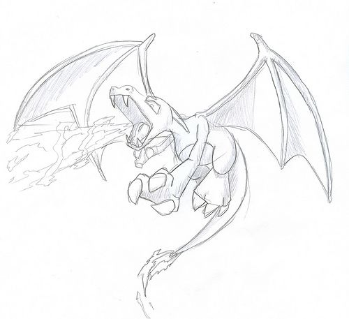 500x457 Charizard Sketches Sketch Coloring - Charizard Sketch