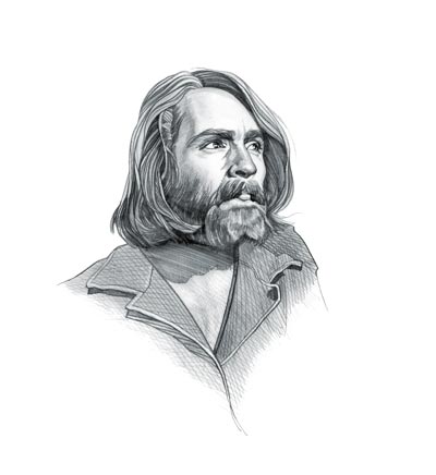 400x436 Charles Manson Interesting Facts For Kids - Charles Manson Sketch