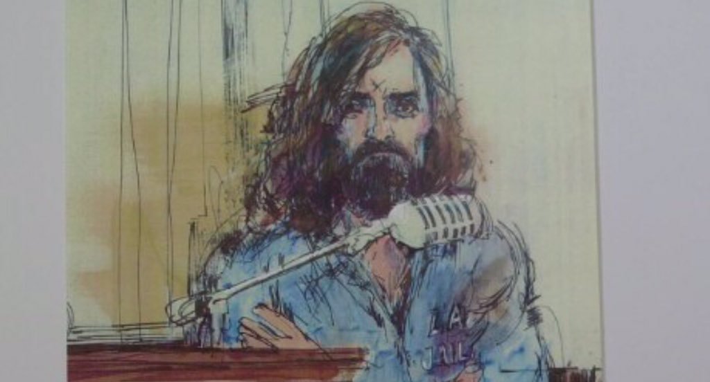 1024x552 The Sketch Factor On Twitter Courtroom Sketches Of Charles - Charles Manson Sketch