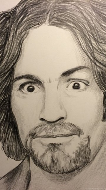 360x640 Charles Manson Drawing By Billyboyuk Desktop Background - Charles Manson Sketch