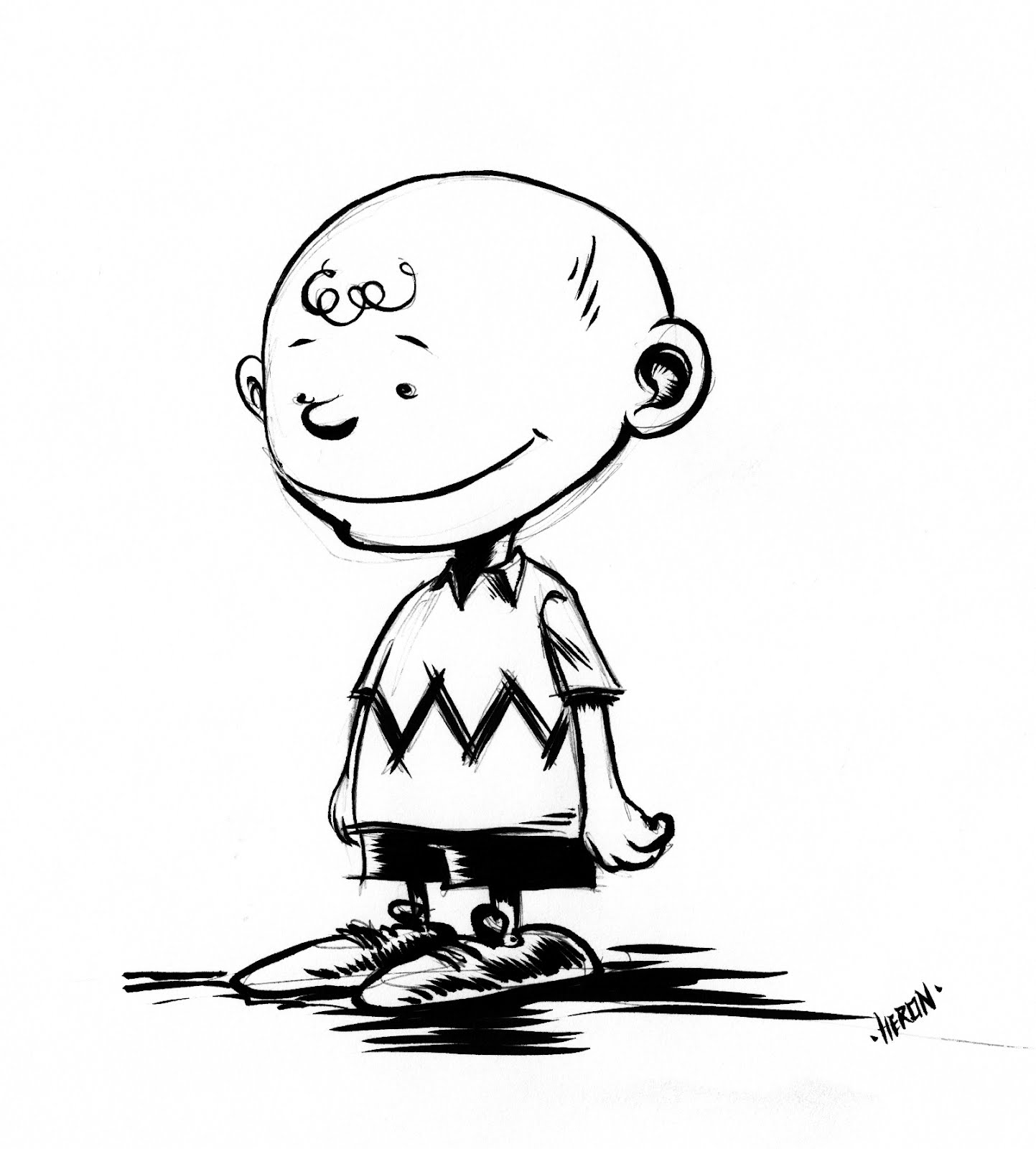 1443x1600 Pretty Good Blog Warm Up Sketch Charlie Brown - Charlie Brown Sketch