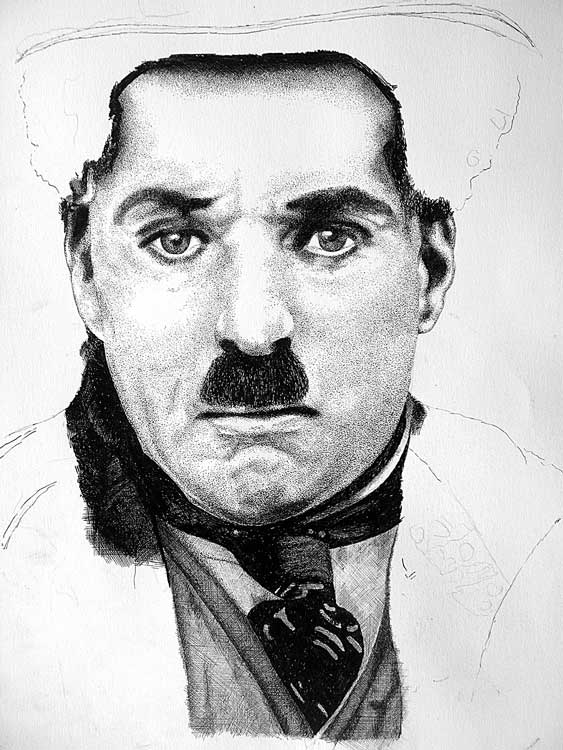 563x750 Charlie Chaplin Sketch Drawing Skill - Charlie Chaplin Sketch