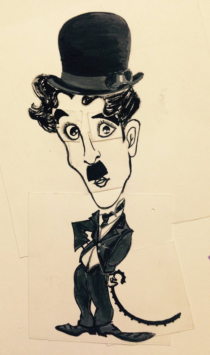 688x1160 Charlie Chaplin Sketch By Ahmadimuslim - Charlie Chaplin Sketch