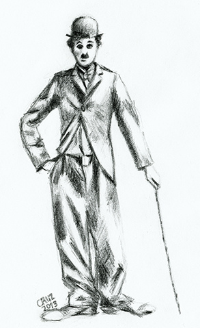 293x479 Charlie Chaplin Pencil By Amp - Charlie Chaplin Sketch