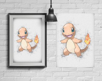 340x270 Charmander Sketch Etsy - Charmander Sketch