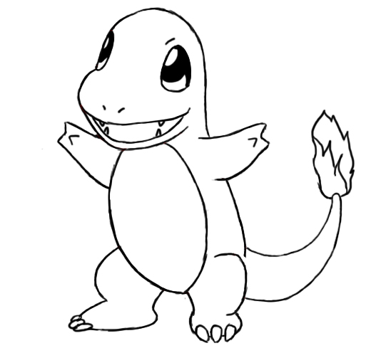 527x489 How To Draw Charmander - Charmander Sketch