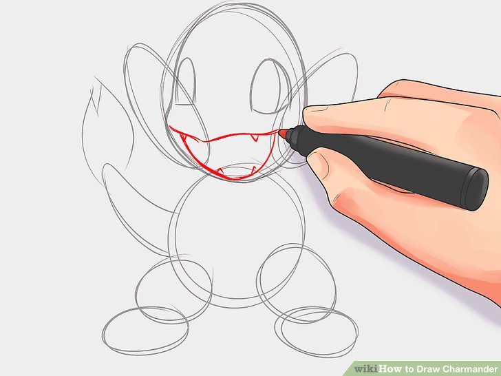 728x546 How To Draw Charmander (With Pictures) - Charmander Sketch