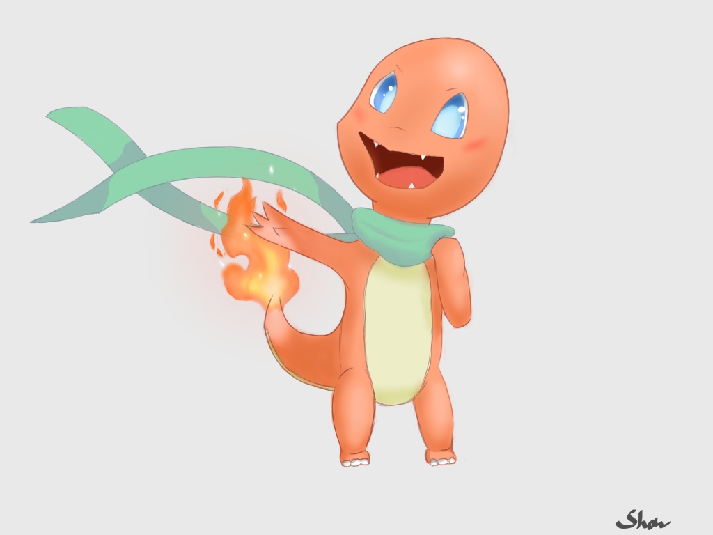 1024x768 Charmander Sketch Lt By Xshushu - Charmander Sketch
