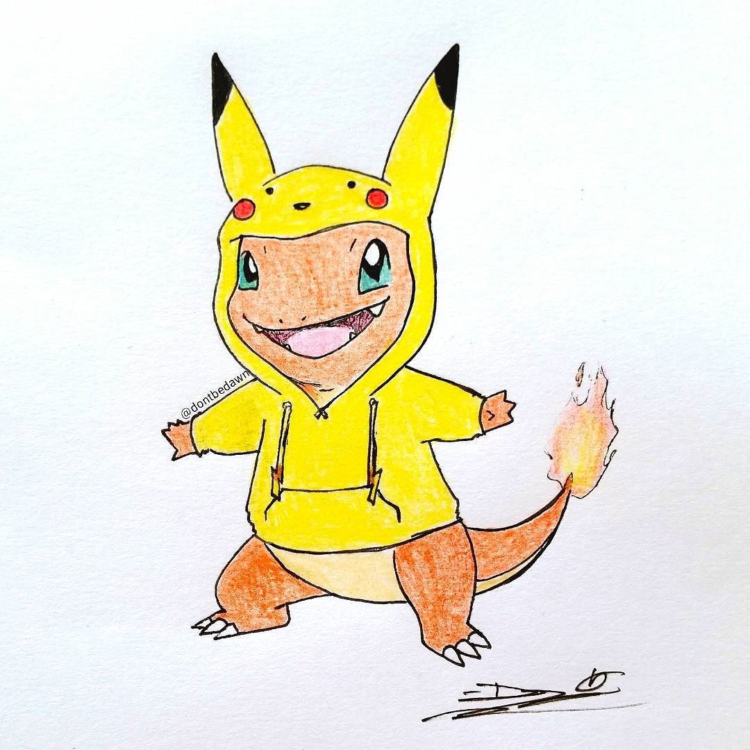 1080x1080 Regram @dontbedawn Charmander Is Cool - Charmander Sketch