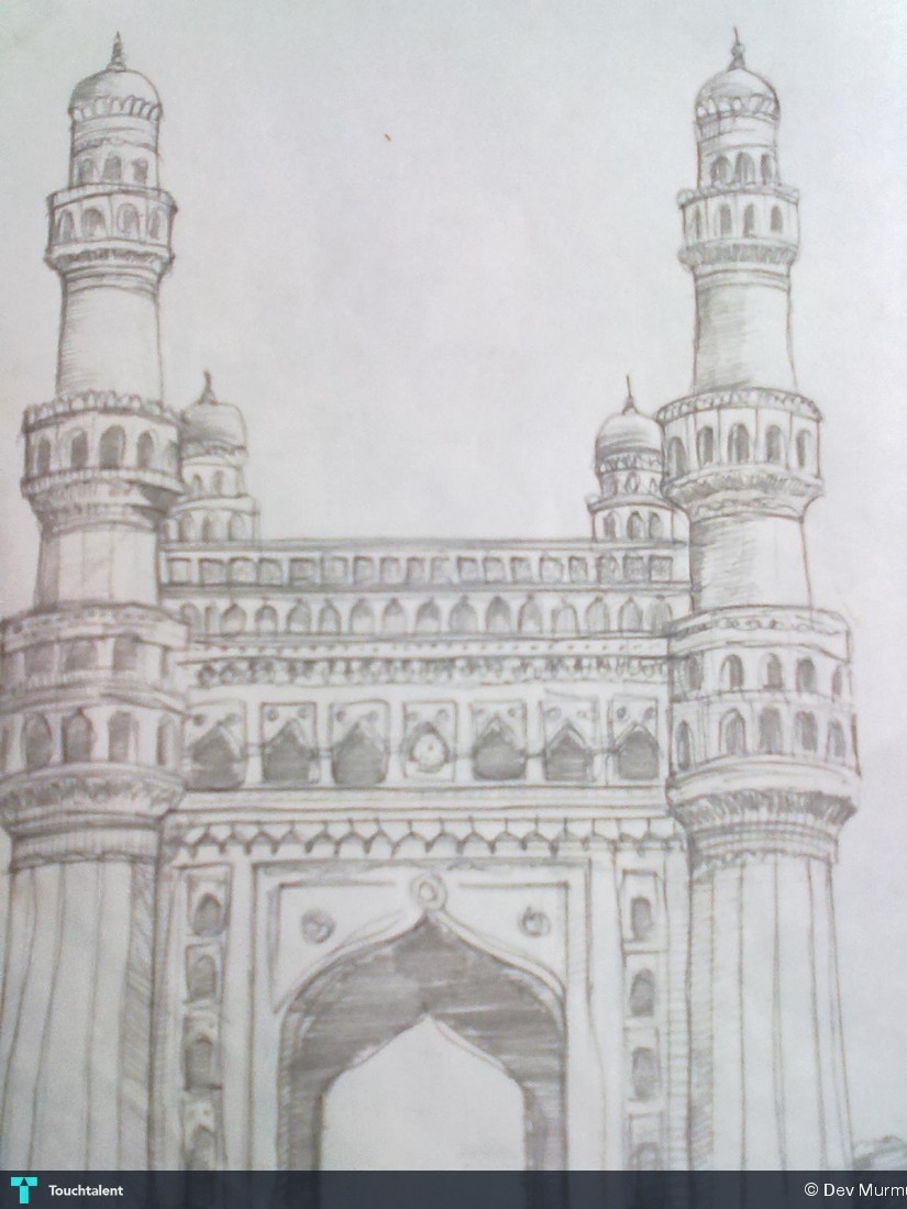 825x1100 Touchtalent - Charminar Sketch