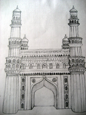 300x400 Debamitra Charminar - Charminar Sketch