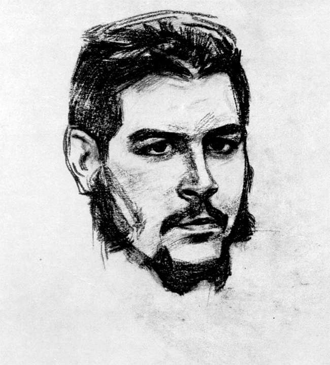 650x720 Cuba January 1961 Paintings Sketches - Che Guevara Sketch