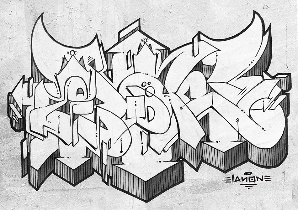 950x671 Sketches New Jersey Graffiti Art - Check Sketch