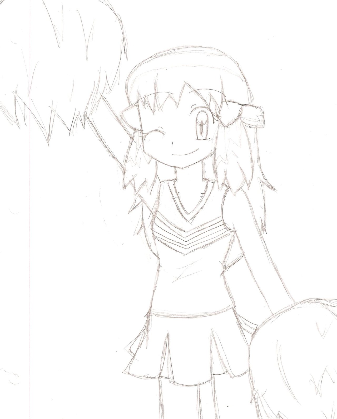1280x1590 Cheerleader Dawn Sketch By Lime Rai - Cheerleader Sketch