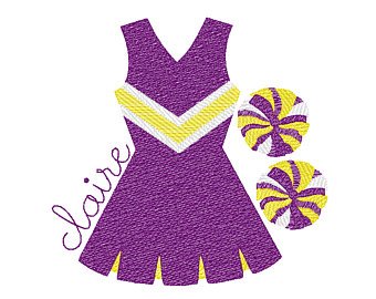 340x270 Cheerleader Sketch Etsy - Cheerleader Sketch