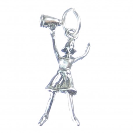 458x458 Cheerleader Sterling Silver Charm .925 X 1 Dancer Cheerleaders - Cheerleader Sketch