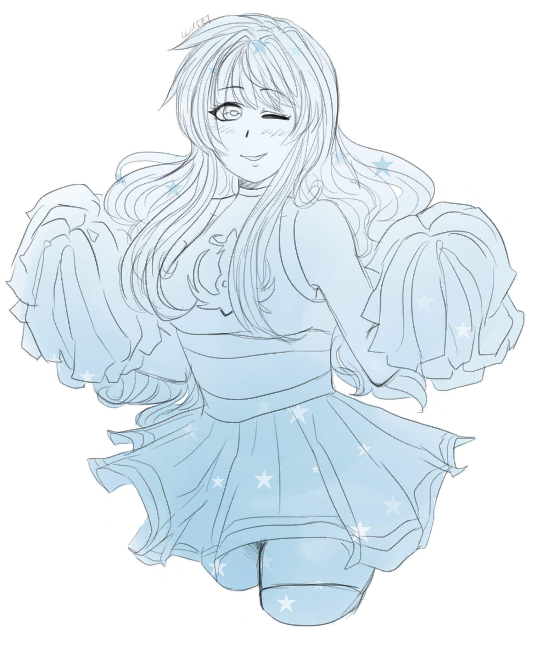 1707x2048 Eirika Cheerleader Fireemblemheroes - Cheerleader Sketch