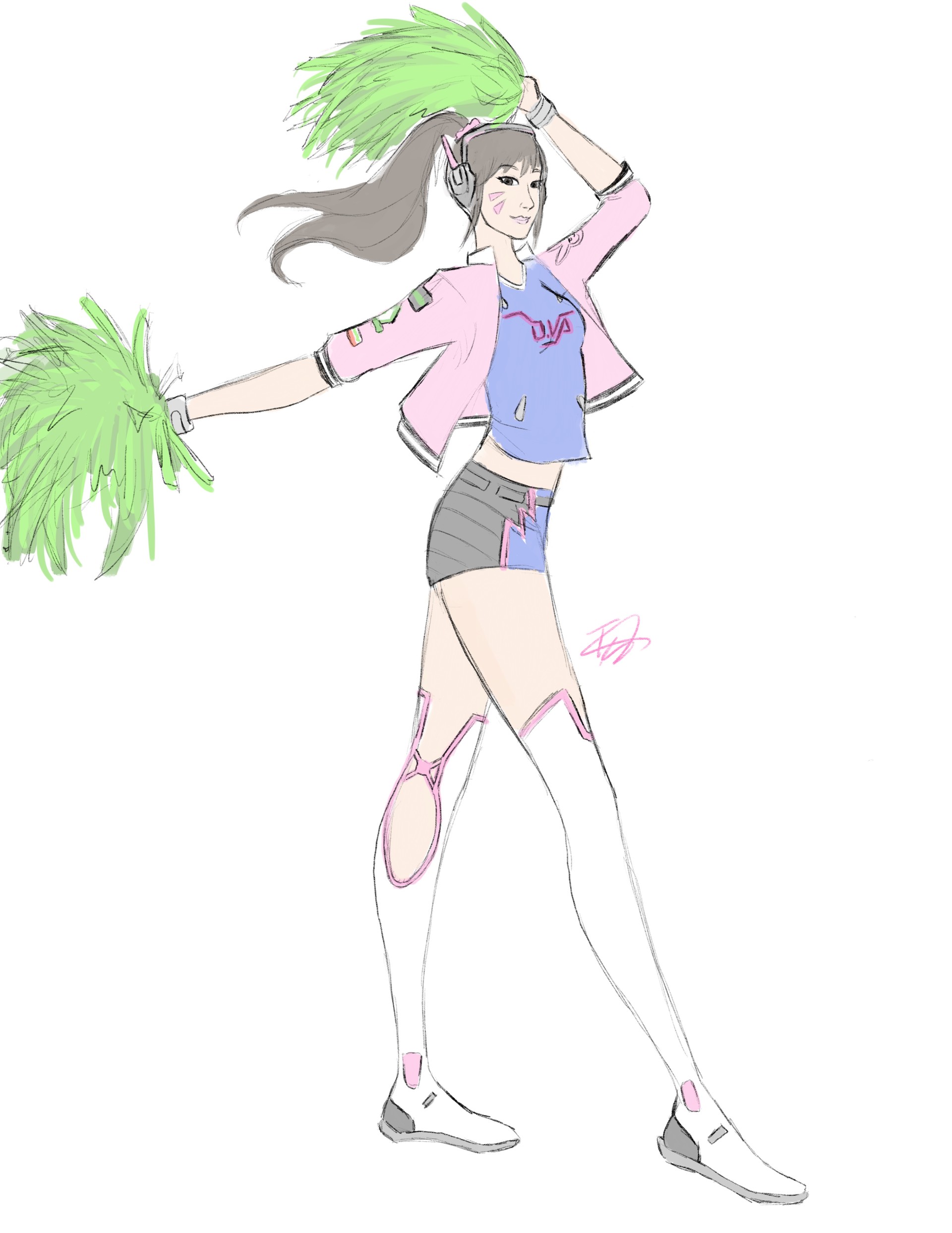 1920x2485 Taylor Mizvitowicz - Cheerleader Sketch