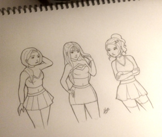320x271 Cheerleaders Drawings On Paigeeworld. Pictures Of Cheerleaders - Cheerleader Sketch