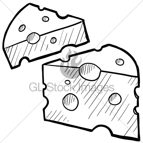 500x500 Swiss Cheese Sketch Gl Stock Images - Cheese Sketch