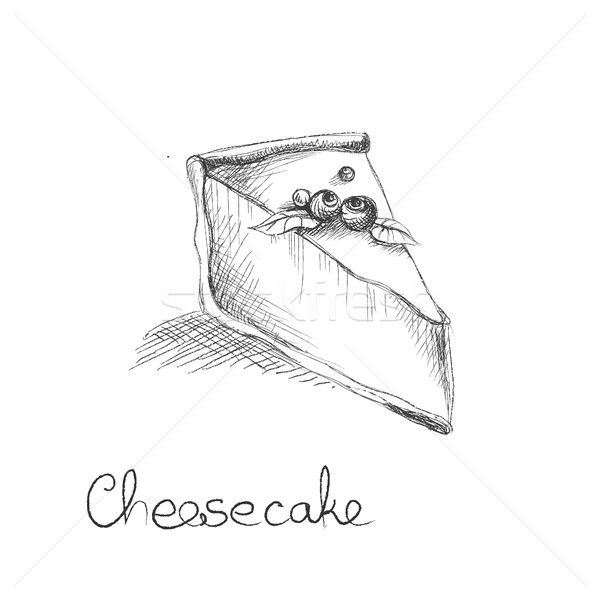 600x600 Cheesecake Stock Vectors, Illustrations And Cliparts Stockfresh - Cheesecake Sketch
