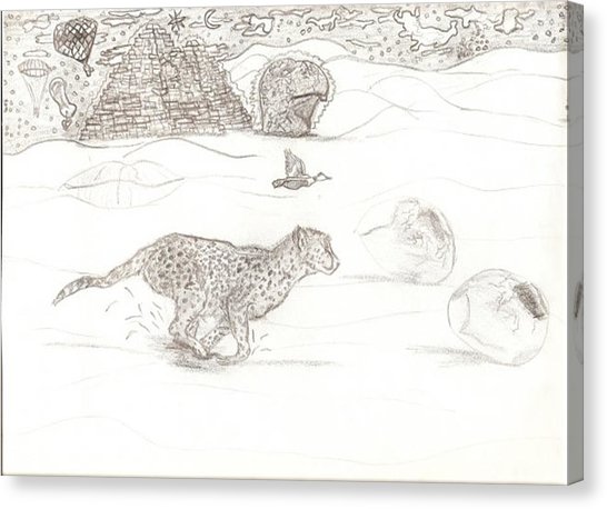 546x458 Cheetah Sketch Canvas Prints Fine Art America - Cheetah Print Sketch