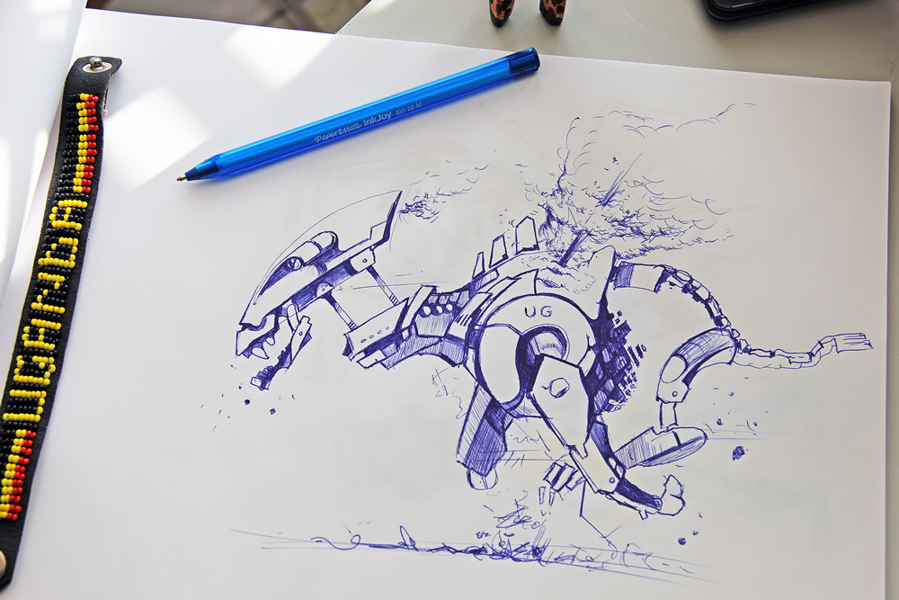 1000x667 Cheetah Run Concept Sketch The Art Of Solomon W. Jagwe - Cheetah Running Sketch