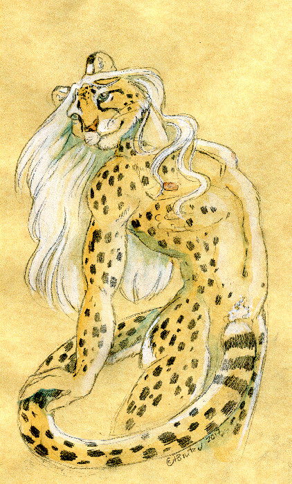 422x700 Cheetah Sketch By Hbruton - Cheetah Sketch